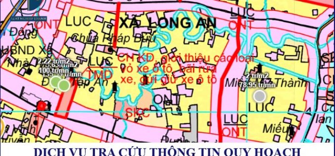 Dịch vụ tra cứu thông tin quy hoạch đất đai tại xã Long An, huyện Cần Giuộc