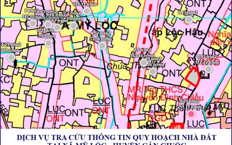 Dịch vụ tra cứu thông tin quy hoạch nhà đất tại xã Mỹ Lộc, Huyện Cần Giuộc