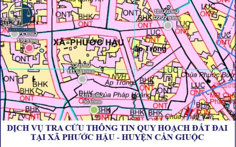 Dịch vụ tra cứu thông tin quy hoạch đất đai tại xã Phước Hậu, huyện Cần Giuộc