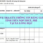 Dịch vụ tra cứu thông tin giá đất để tính tiền nộp thuế khi mua bán đất tại xã Long Hậu, huyện Cần Giuộc