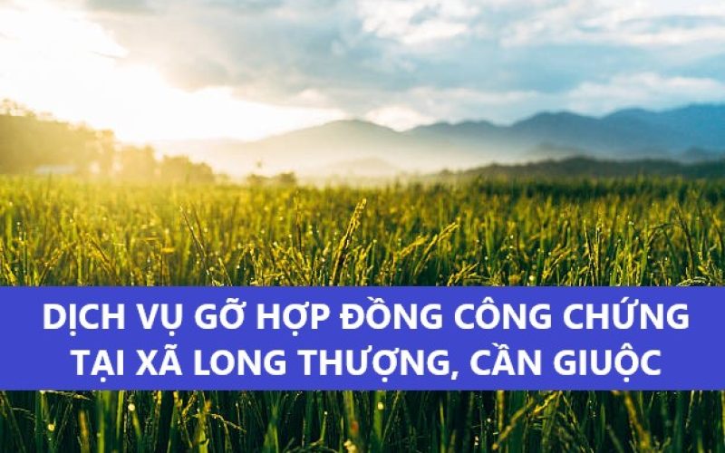 Dịch vụ tư vấn xử lý hợp đồng đặt cọc chuyển nhượng đất có công chứng tại Xã Long Thượng, huyện Cần Giuộc