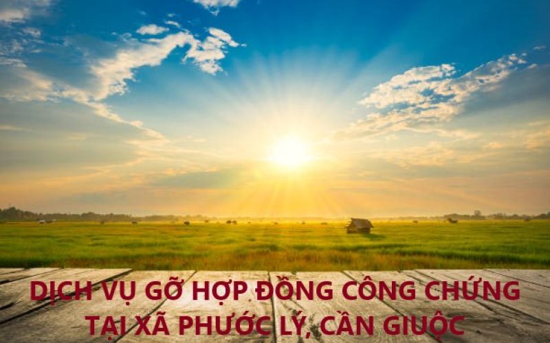 Dịch vụ tư vấn xử lý hợp đồng đặt cọc chuyển nhượng đất có công chứng tại Xã Phước Lý, huyện Cần Giuộc