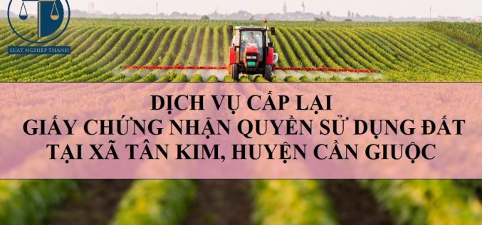 Dịch vụ cấp lại Giấy chứng nhận quyền sử dụng đất tại xã Tân Kim, huyện Cần Giuộc