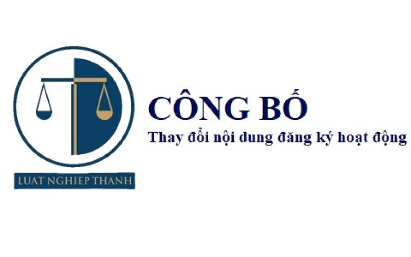 Công bố thay đổi nội dung đăng ký hoạt động