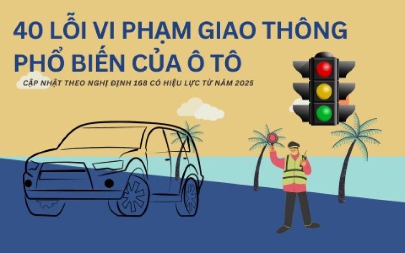 Mức phạt các lỗi vi phạm giao thông phổ biến của ô tô từ năm 2025