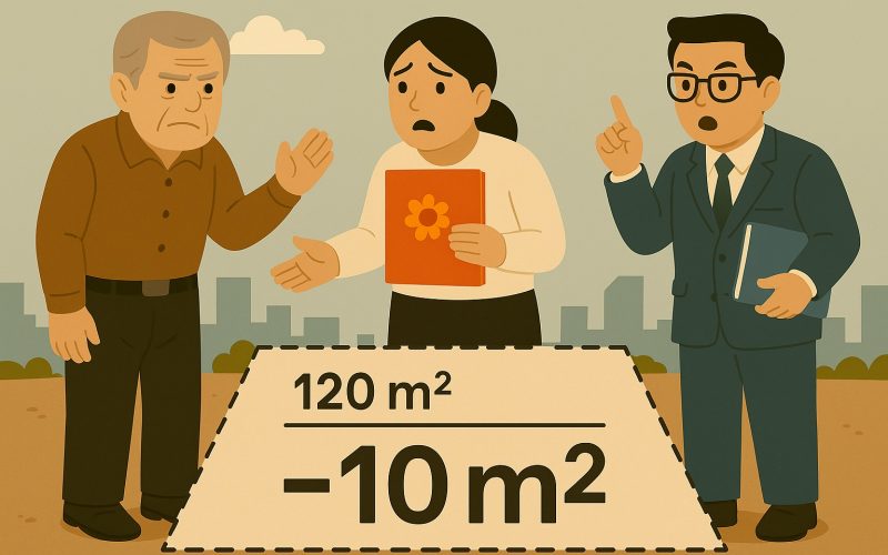 Mua đất thiếu diện tích so với sổ đỏ: Ai chịu trách nhiệm?