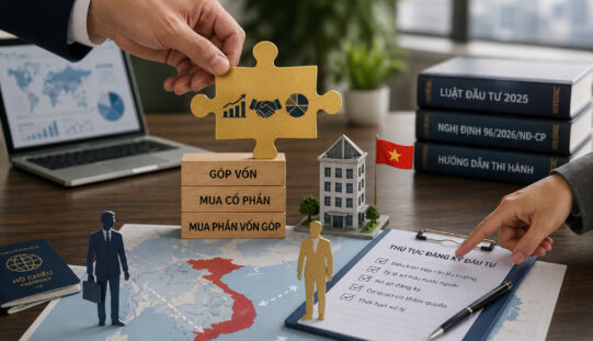 Thủ tục để nhà đầu tư nước ngoài góp vốn, mua cổ phần, mua phần vốn góp vào tổ chức kinh tế
