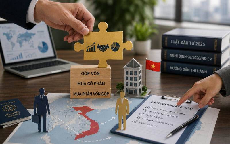 Thủ tục để nhà đầu tư nước ngoài góp vốn, mua cổ phần, mua phần vốn góp vào tổ chức kinh tế