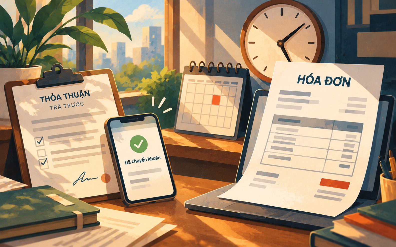 Thời điểm lập hóa đơn khi cung cấp dịch vụ và thu tiền trước