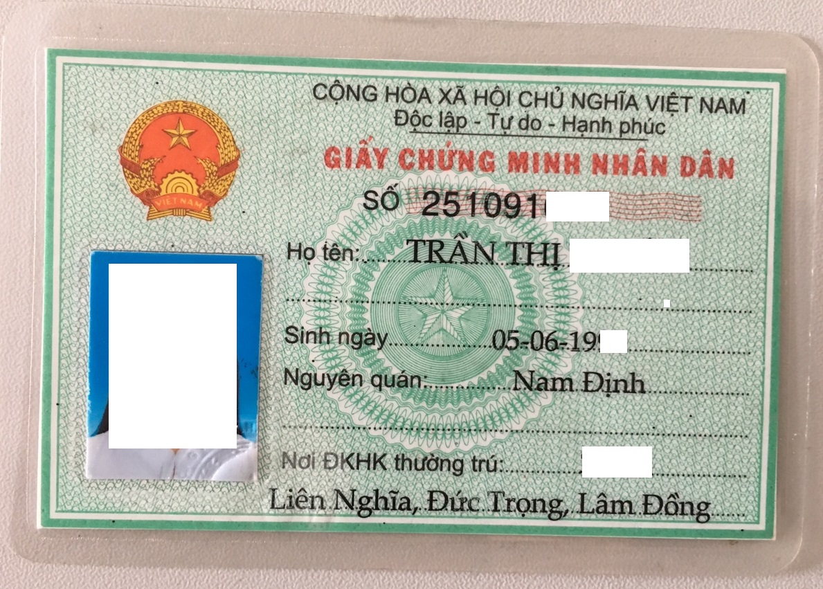 Thủ tục cấp lại chứng minh nhân dân