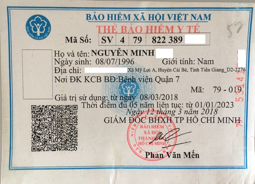 Thủ tục cấp lại thẻ bảo hiểm y tế bị mất