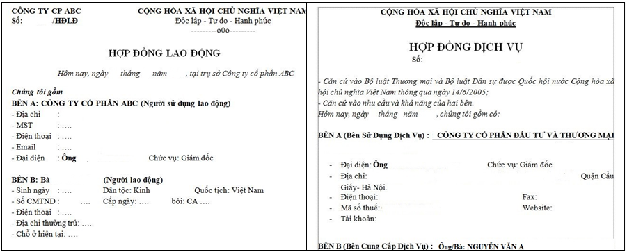 Phân biệt hợp động lao động và hợp đồng dịch vụ